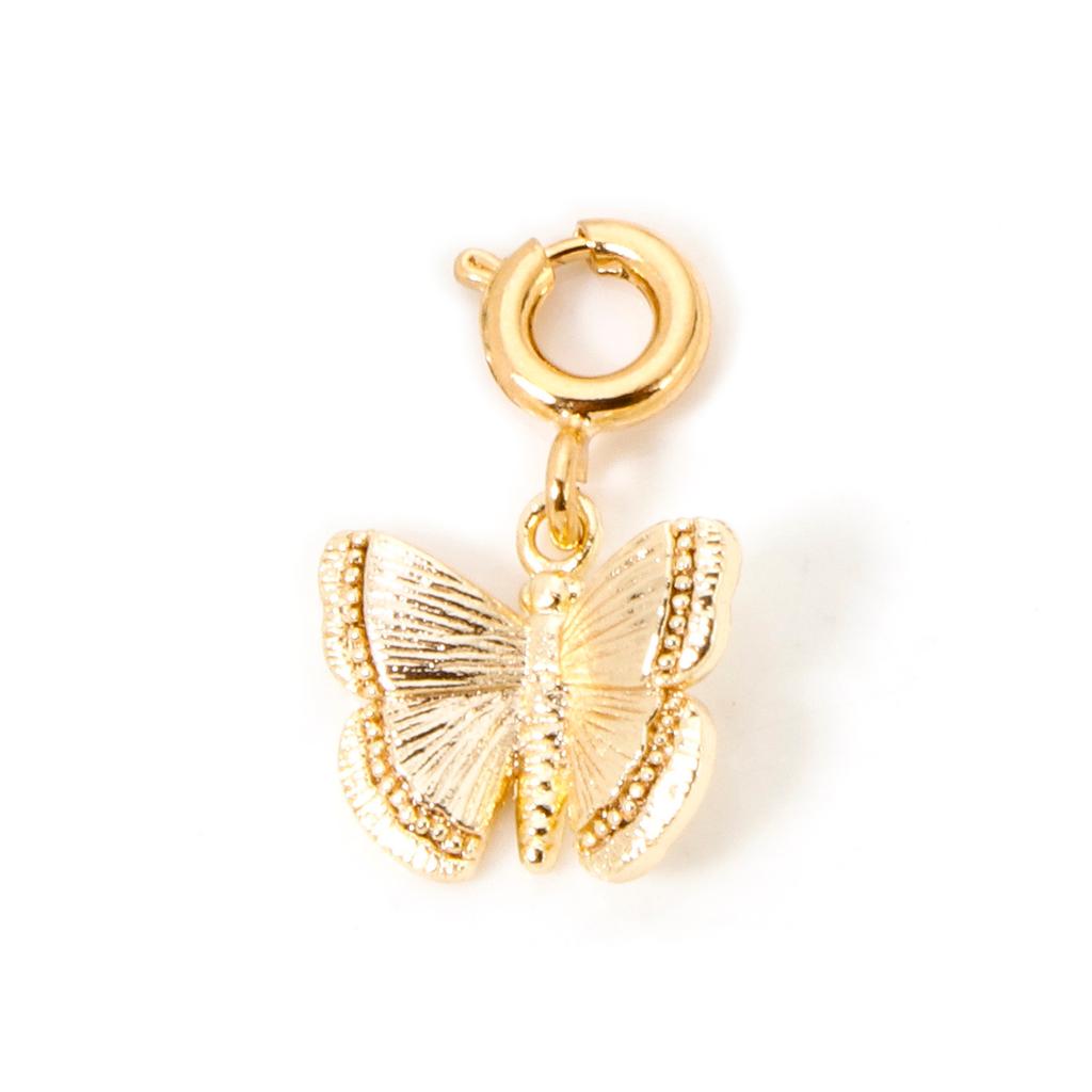 1 Piece Brass Charms 18K Real Gold Plated With Spring Ring Clasp Cherry Heart Rainbow Pendant For DIY Neckalce Bracelet Making