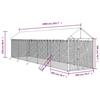 VidaXL Outdoor Dog Kennel with Silver Roof 2x10x2.5 M 3190484