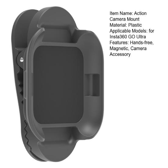 Magnetische Rucksack-Klammerhalterung für Insta360 GO Ultra Freihändige Schnellverschluss-Action-Kamera-Halterung Sportkamera-Zubehör