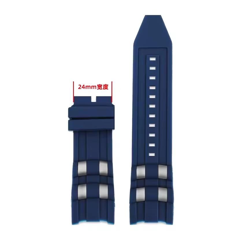 Rubber Watch accessories strap compatible for Invicta Russian Professional Divers silicone metal pellet wristband bracelet 26mm