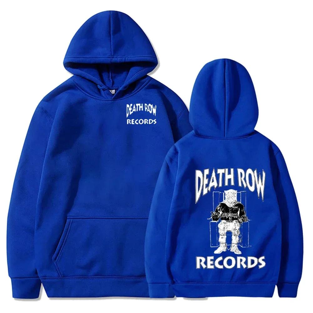 Death Row Records Hoodies Frühling Herbst Fleece Hoodie Pullover Mode Herren Damen Locker Kapuzenpullover Hip Hop Streetwear Top