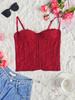 Strapless Jacquard Fishbone Corset Camisole Top