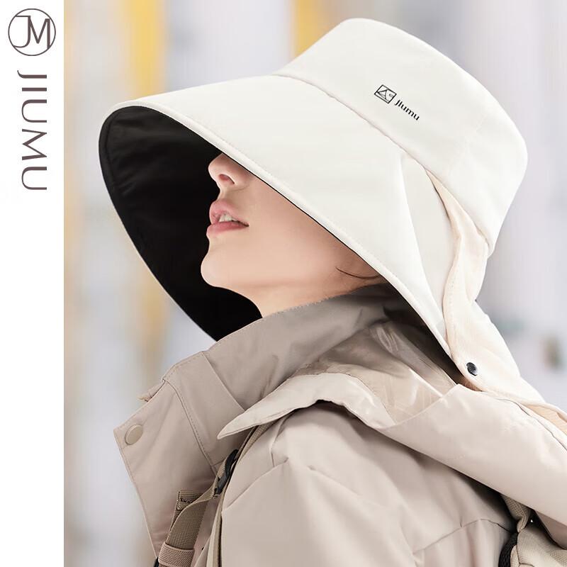 JIUMU Women's UV Protection Sun Hat with Face & Neck Flap