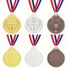 18-Pack Golden Silver Bronze Award Medals Set Numbered 1st 2nd 3rd Place Alloy Medals Universal Fit for Sports and Competitions