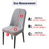 Jacquard Curved Dining Chair Cover Spandex Elastic Seat Cover Stretch Chair Covers for Hotel Banquet Restaurant Kitchen Wedding