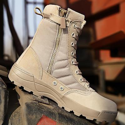 Men Desert Tactical Military Boots Leather Ankle Boots Platform Plus Size Warm Men Shoes Men Footwear