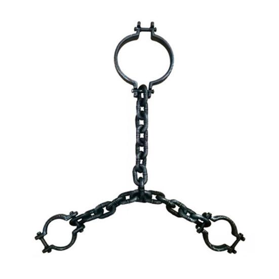 1 Set Halloween Prisoner Costume Chain Props Death Plastic Chain Decoration Prisoner Costume Accessories Cosplay Props Halloween Masquerade Party