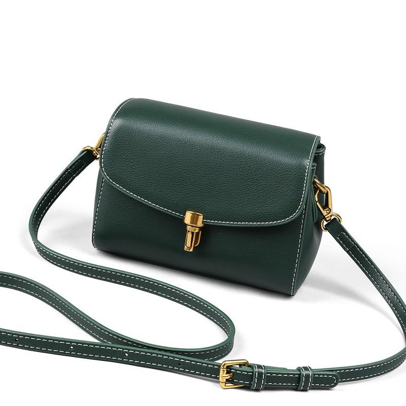 New Bag One-shoulder Crossbody Bag for Women's Niche Design Genuine Leather Square Bag Fashionable Simple Autumn Bag