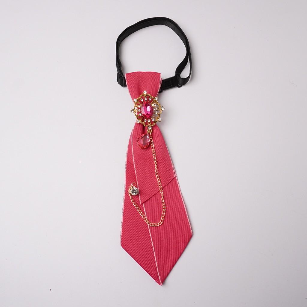 Crystalembellished College Style Shirt Collar With Bow Tie For Adult Formal Wear And Gift