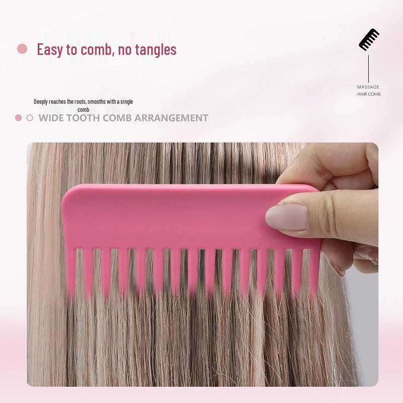 Matte Anti-Tangle Handheld Comb for Smoothing, Styling, and Scalp Massage