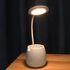 LED Desk Lamp with Pen Holder Small Dimmable Rechargeable Table Lamp with Flexible Gooseneck for Home Office Bedroom Desktop Nightstand
