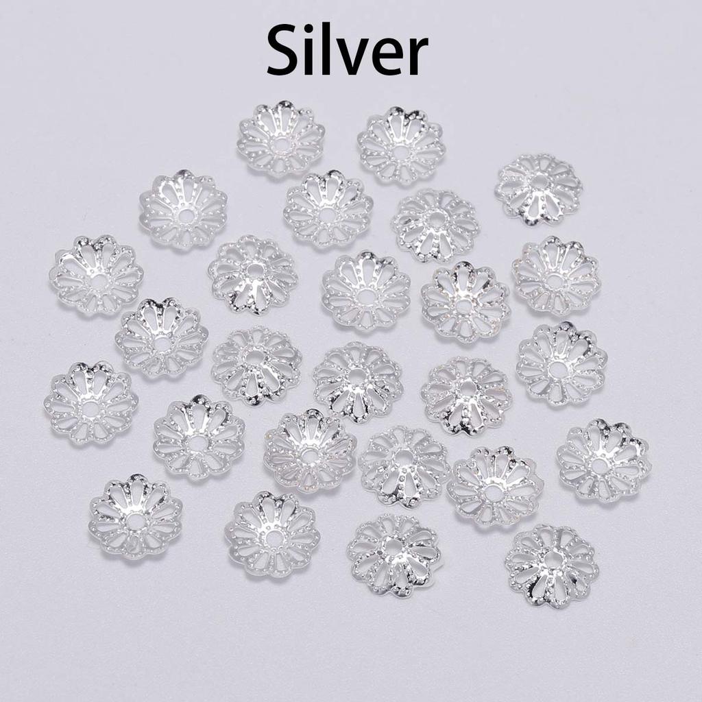 200 Stück/Beutel, 7 mm, 9 mm, Blumenperlen-Endkappen, goldfarbene Perlenkappen zur Schmuckherstellung, DIY-Armbänder, Ohrringe, Zubehör, Erkenntnisse