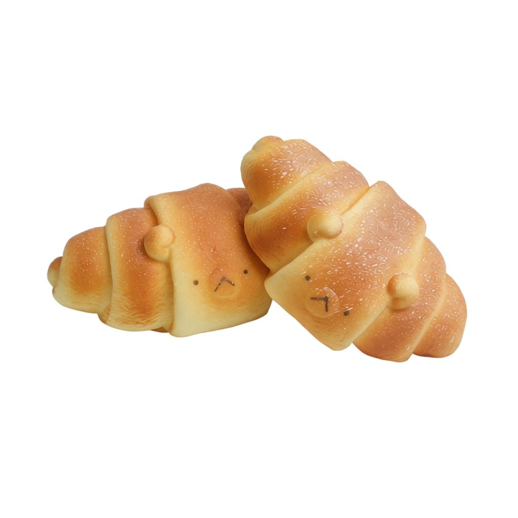 Squishy Slow Rising Bread Shape Stress Relief Toy Soft PU Foam Squeeze Toy for Anxiety and Focus Relief Sensory Fidget Toy