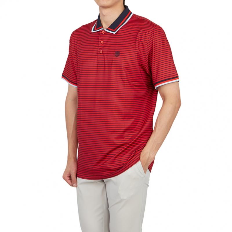 Galleria G Fore Pore Golfwear Męska koszulka z krótkim rękawem i kołnierzykiem S Kołnierzyk G4mS23k061a Poppy