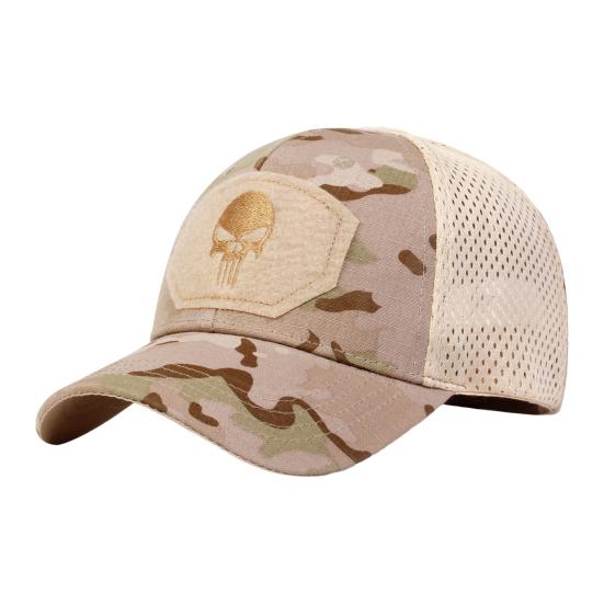 

Бейсболка Дышащая Сетчатая Вставка Удлиненный Козырек Принт Черепа Спортивная Кепка Регулируемая Летняя Дорожная Шляпа C