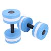 1 Pair Water Float Bodybuilding Training Fitness Yoga Dumbbell Barbell (Blue)