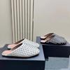 Ladies  New Fashionable Rhinestone Rivet Baotou Slippers Fashion Square Tail Muller Women's Shoes Fashion Women's Shoes