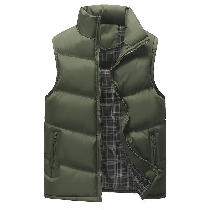 Autumn and Winter Cotton Vest Korean Version Tide Youth Vest Warm Down Cotton Top Men's Vest