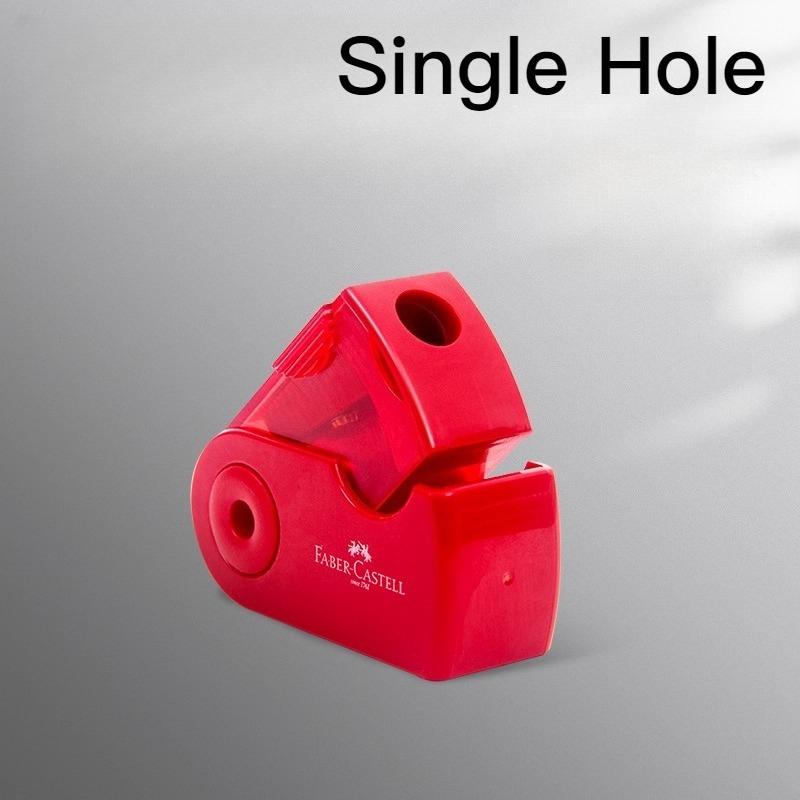 FABER-CASTELL Manual Mini Pencil Sharpener Dual-Hole Sharpener for Thick and Thin Pencils Portable Durable Pencil Sharpener