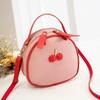 1 Pcs Sac à Dos Cerise Petit Nouveau Sac à Bandoulière Messager pour Téléphone Portable pour Femme Motif Litchi Couleur Contrastée