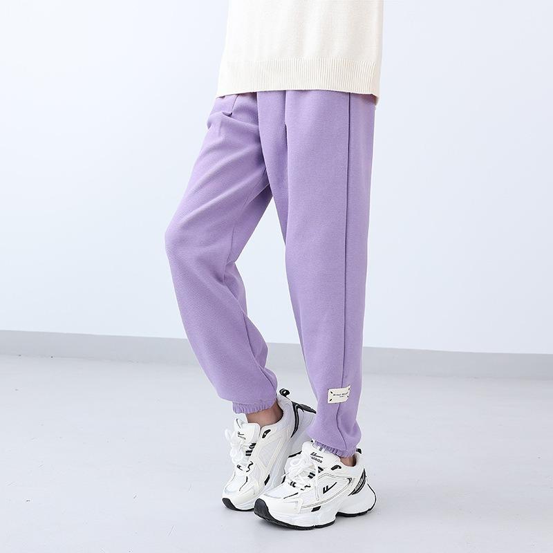 Korean Style Girls Printed Casual Sports Long Pants For Big Kids