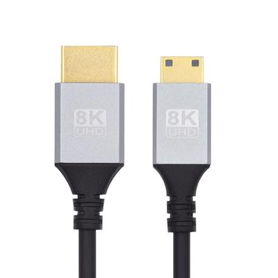 Xiwai Mini HDMI HDTV Hyper Slim HDMI Kabel 8K 4K zu für Kameras und HDTVs Ultradünnes 2.1 Kabel, 0,5 Meter, 2.0, Typ-A Typ-C