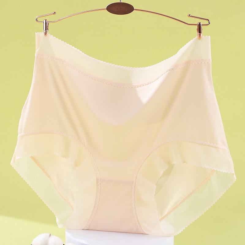 Leichte Bauch-Hüft-Lift-Unterwäsche in Übergröße mit hoher Taille für Damen – Sommer-Maulbeerseide, antibakteriell, Eisseide, für 200 lbs.