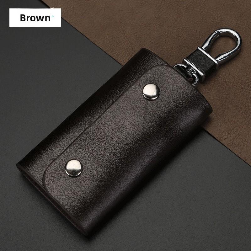 Leather Key Wallet With Chain For Men And Women Daily Use