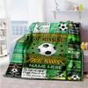 Play Soccer Personalized Text Blanket Lightweight Customizable Blanket Ultra-Soft Perfect for Chair Nap Couch Sofa All-Season Use