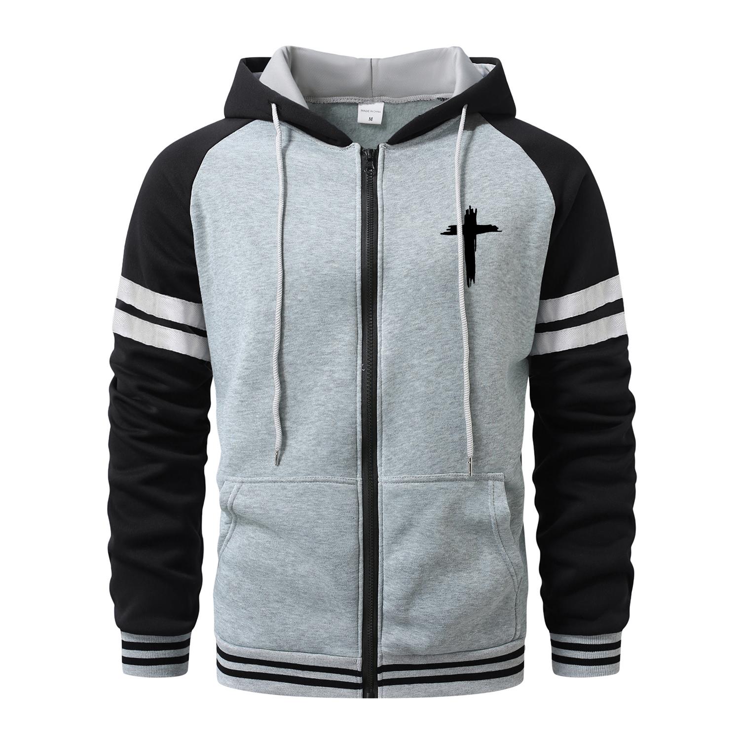 

Hoodies for Men Cardigan Zip Hoodies Hooded Pocket Sports&Outdoor Men s Fashion Hoodies & Sweatshirts Streetwear Casual Men s Coats S світло-сірого кольору