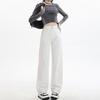 Autumn straight-leg pants women's versatile simple fashion, thin and tall commuting temperament wide-leg straight jeans tide