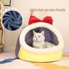 Warm & Cozy Pet Bed: Semi-Enclosed, Thickened, Universal for Cats & Dogs