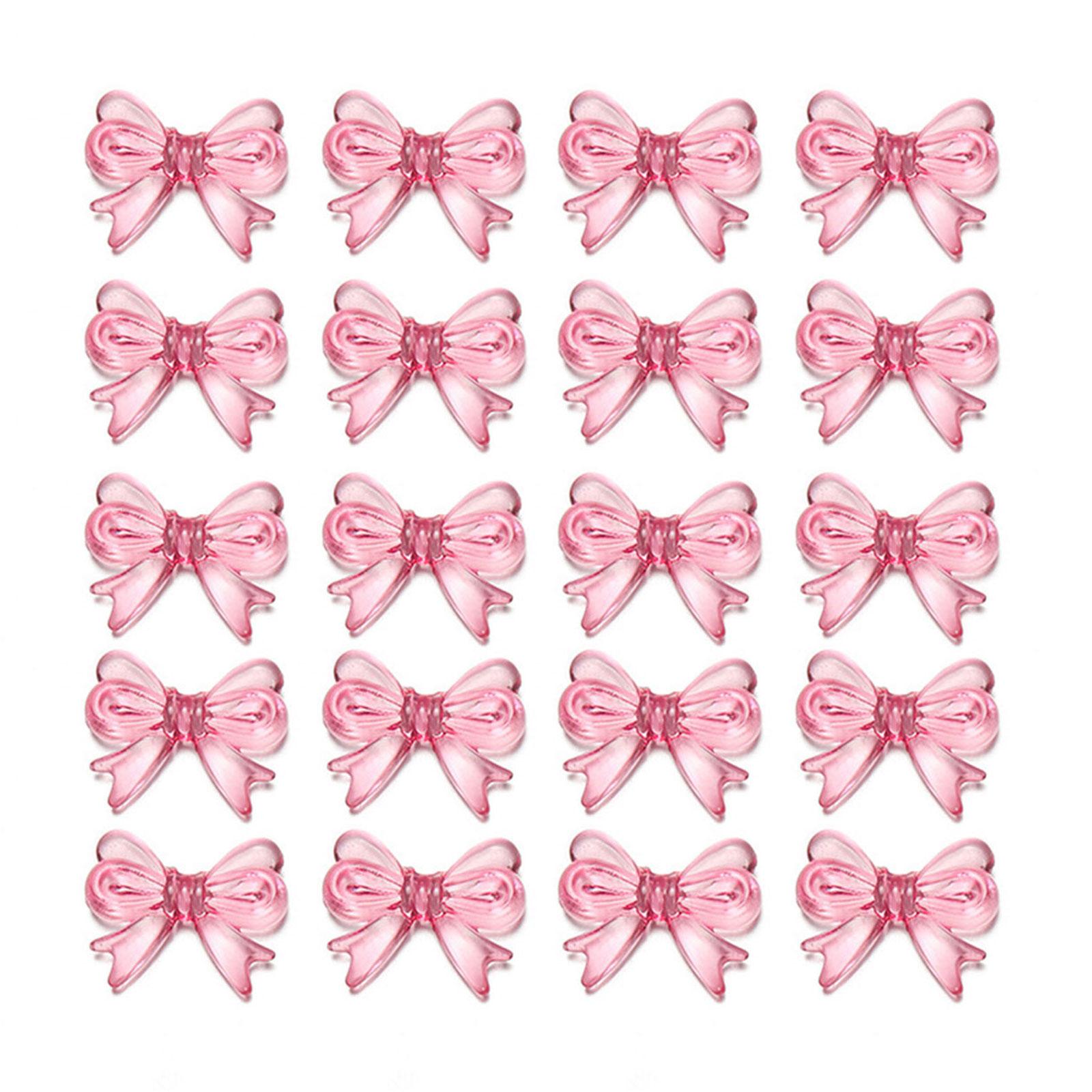 

Set of 20 Acrylic Beads in Unique Bowknot Designs Elegant Beads Crafting Beads for Bracelets Necklaces and Earrings горячий розовый