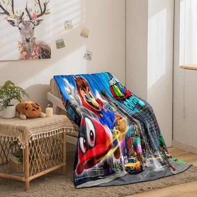 Cartoon Mario Series Double-Sided Flannel 3D Digital Printing Blanket Blanket