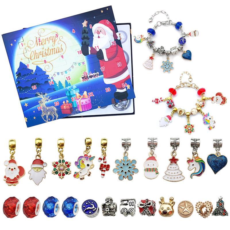 24-Day Reindeer Christmas Surprise Bracelet Set for Kids