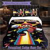 Personalized 3Pcs Bedding SetSuper Mario Custom Text Duvet Cover Pillowcase Set Bedroom Gift