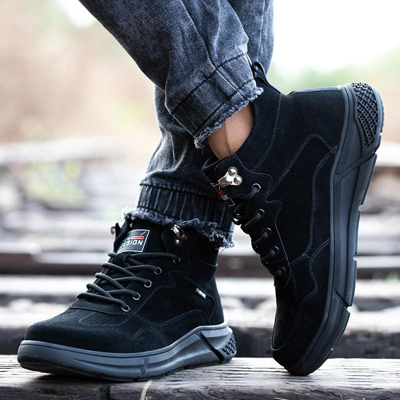 Outdoor Work Shoes Anti Smash Safety Boots Construction Work Shoes Steel Toe Cap Working Boots Puncture-proof Shoes