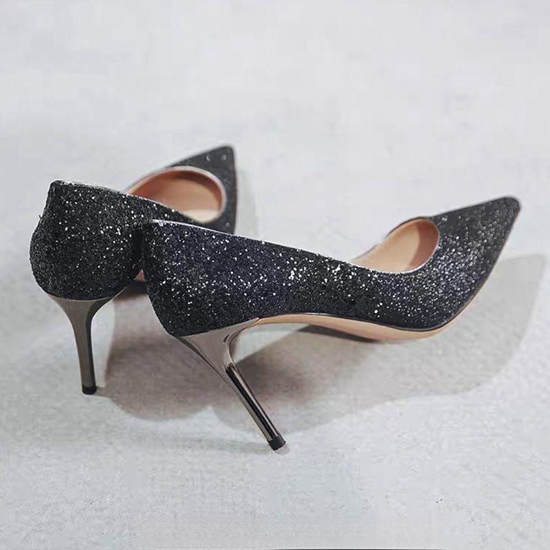 2024 Черные Красные Туфли-стилеты на высоком каблуке: Стиль «Королевская сестра», удобный для ношения весь день 41