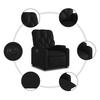 Electric Recliner Chair Black Synthetic Leather