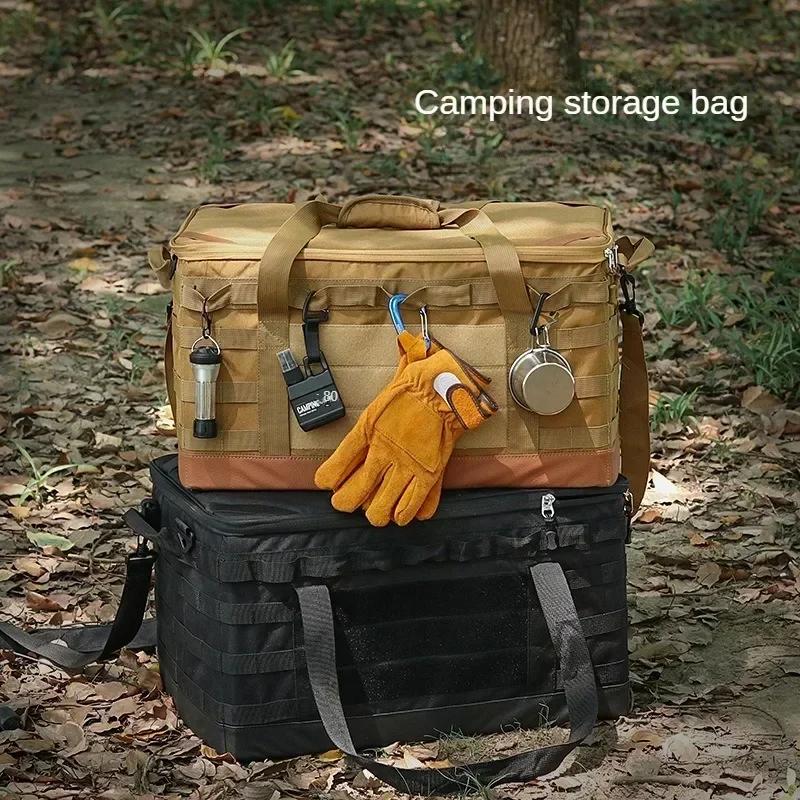 30L Outdoor Activity Foldable Camping Picnic Storage Pouch Large Storage Tableware Pouch Hiking Travel Cooking Utensil Organizer