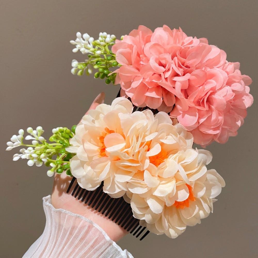Headwear Flowers Hairpin Thai Style Chignon Hair Clips Floral Hair Comb  Water Splashing Festival