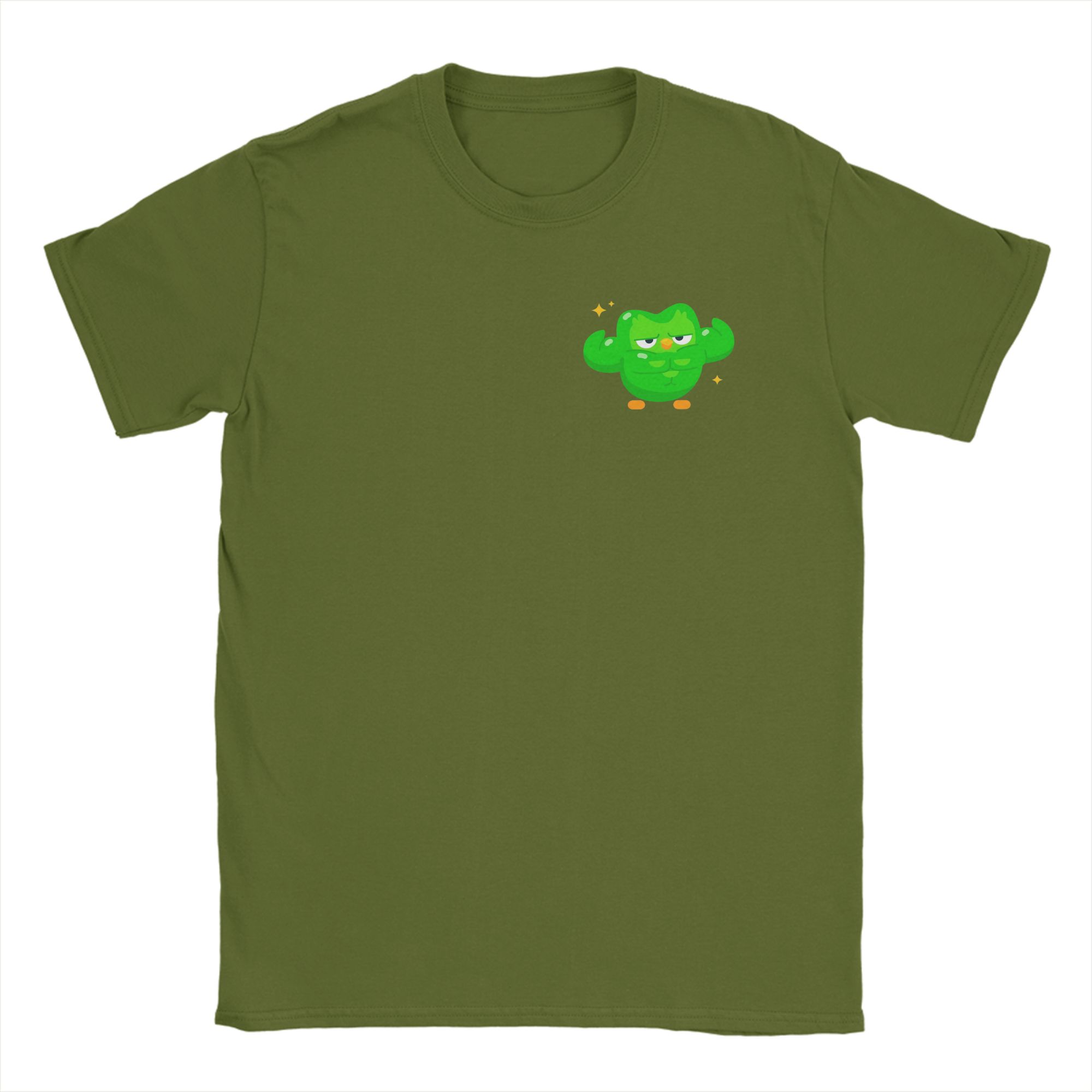 

Men T-Shirt Minimalist Duolingo Funny Duolingo Meme Funny Pure Cotton Tees Short Sleeve T Shirt Crewneck Tops New Arrival 4XL