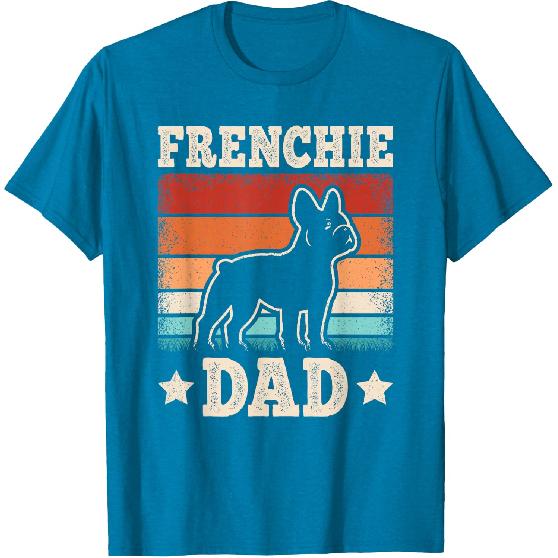 Frenchie Dad Retro French Bulldog Lover Daddy Men T-Shirt