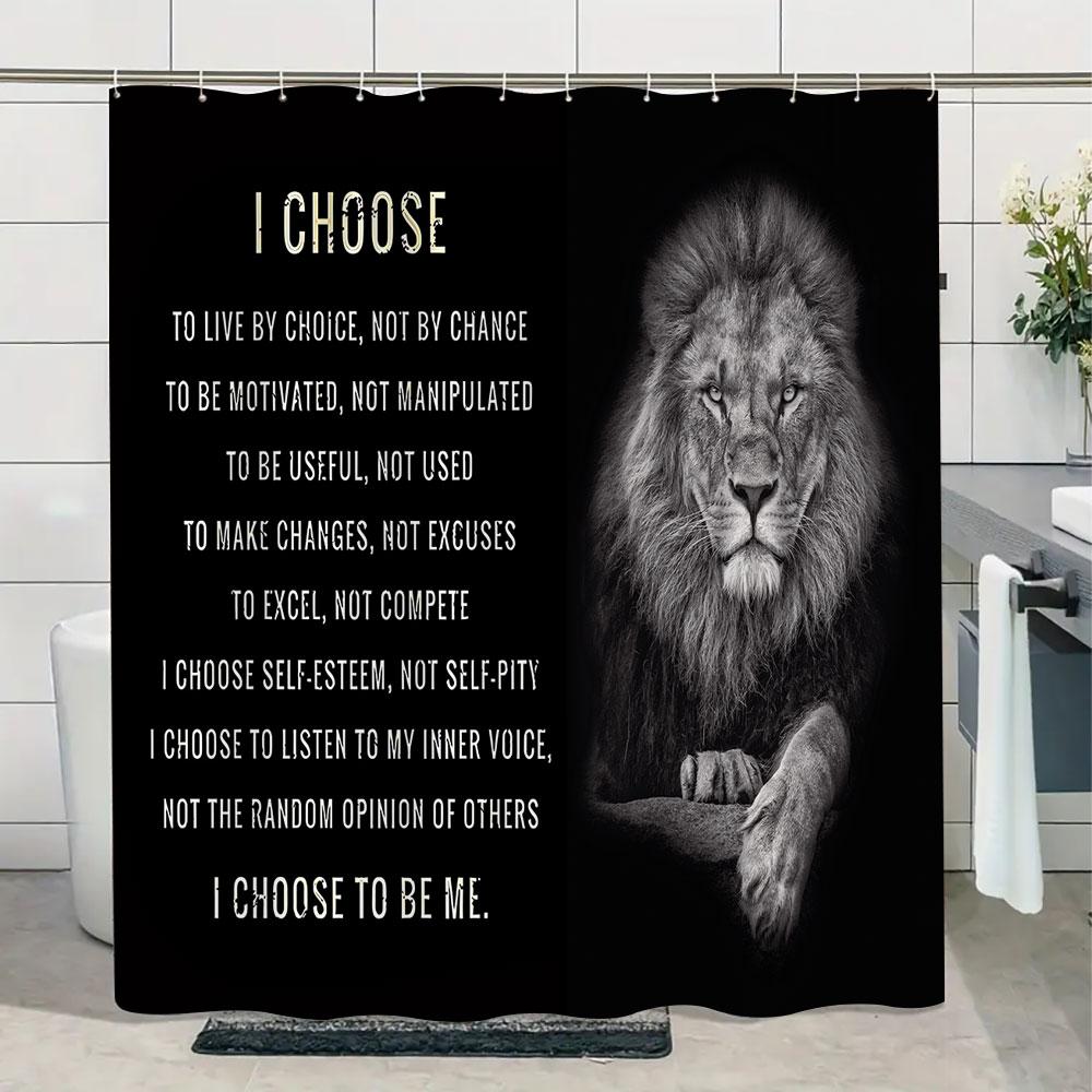 Jungle Wildlife Shower Curtain Tiger Plant Tropical Palm Leaf Polyester Fabric Shower Curtain Bathroom Decoration With Hooks Set