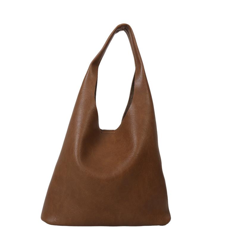 

New simple single shoulder commuting large capacity soft leather women s bag niche design armpit holder extra large bag