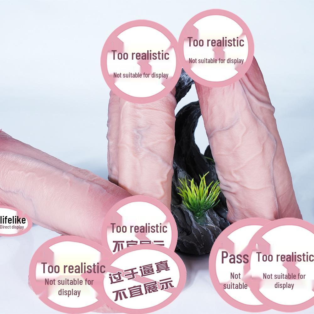 Men's Delay and Enlargement Silicone Dildo Sleeve Condom
