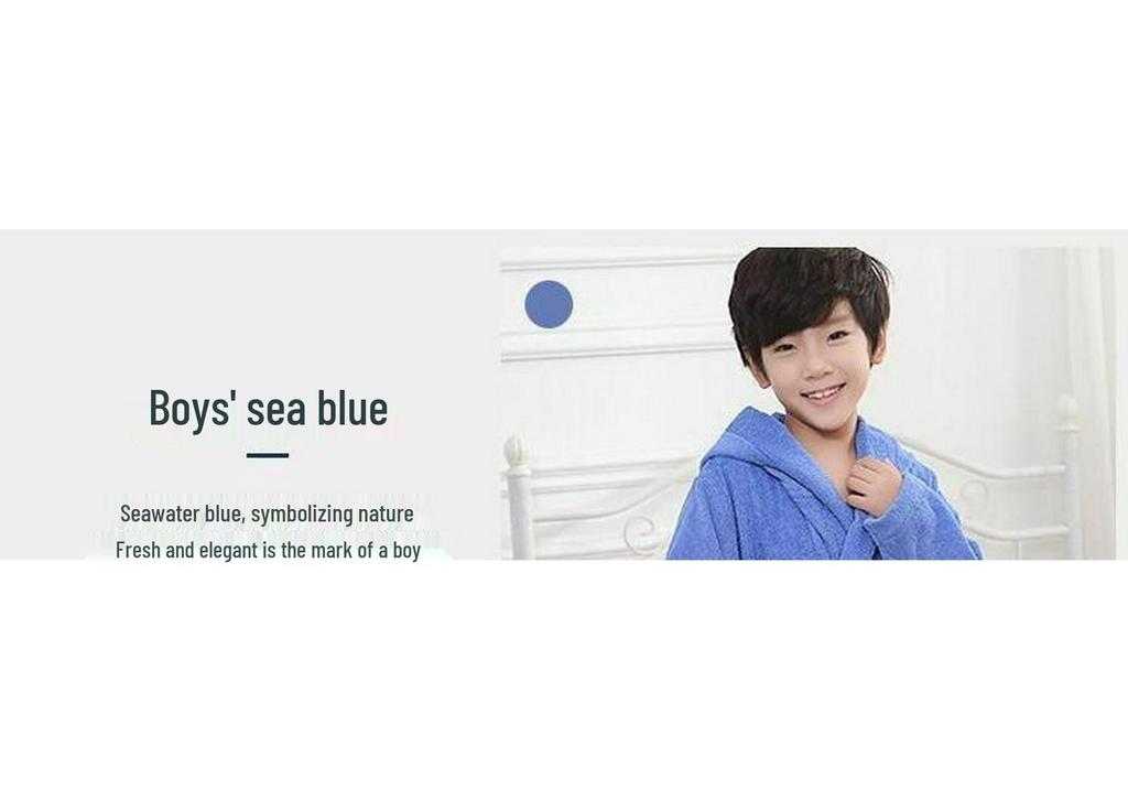Girls' Hooded Cotton Bath Robe - Thick, Absorbent Toweling for Autumn/Winter Swimming & Sleeping