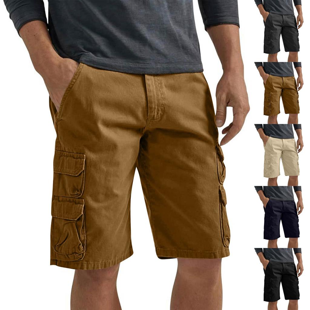 Herren Cargo-Shorts mit großen Taschen Klassische Passform Mehrere Taschen Utility-Shorts Entspannte Passform Freizeit-Shorts für Herren