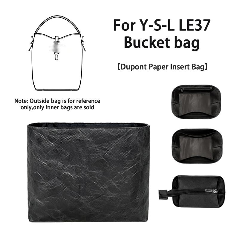 EverToner Shaper Insert Liner for Y-S-L LE37 Bucket Bag Dupont Paper Travel Cosmetic Organizer Bag