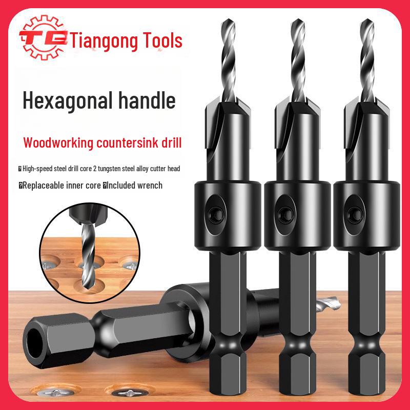 

Tiangong Hex Shank 90° Countersink Drill Bit for Flat Bottom Self-Tapping Screws